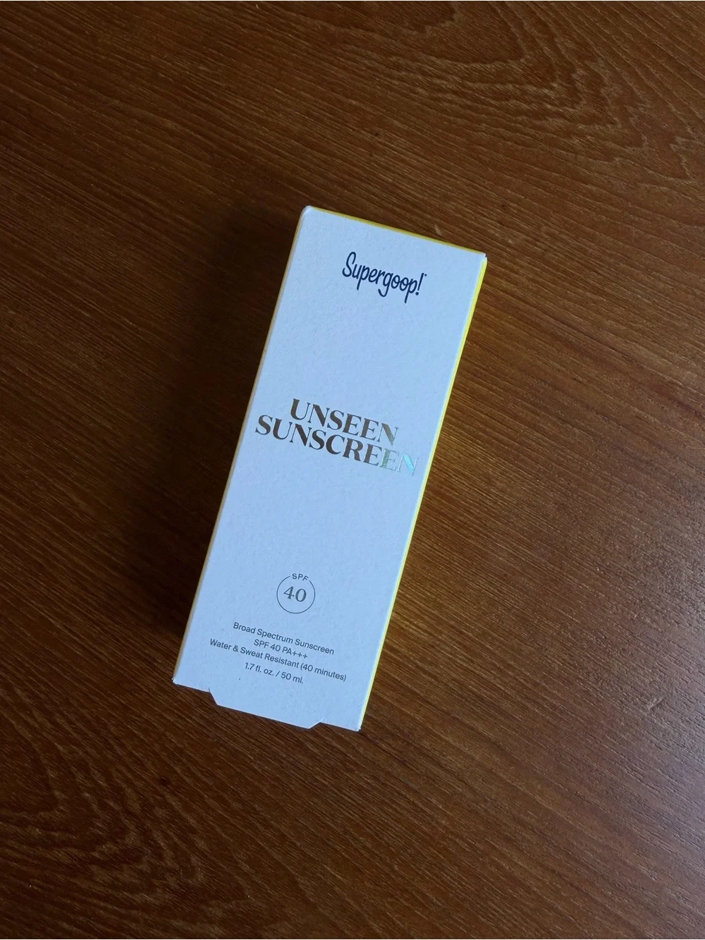 Supergoop! Unseen Sunscreen SPF 40 - White & Yellow Tube